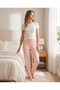 Women's 3-Piece Pajama Bottom Set - Single Jersey Fabric, Cotton, Laci Pattern - 5