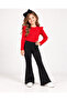 Girl's 3-Piece Set: Red Badi, Black Spanish Leggings and Bandana – Casual Stylish Combination