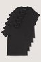 Men's Black 100% Cotton 5-Piece T-Shirt Pack Regular Fit