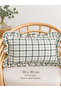 Lina 100% Linen Ruffled Ecru Green Striped Throw Pillow Cover 1 Piece - 5