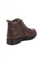 Men's Brown Genuine Leather Lace-Up and Zippered Casual Boots with Fur Inside 575 - 4