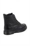 Men's Black Genuine Leather Boots with Fur Inside and Zipper and Laces 475 - 4