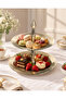 TWO LAYER ROUND PLATE STAND