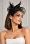 Black Polka Dot Bridal Cap Wedding Cap Wedding Hat Polka Dot Voile Wedding Hat Bridal Hair Accessory Buckle