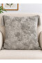 Gray Throw Pillow Cover with Tassels