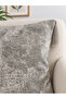 Gray Throw Pillow Cover with Tassels - 2