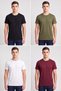 Men's green white burgundy navy black 100% cotton 5-pack t-shirt set - regular fit - 3