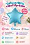Turquoise Blue Star Foil Balloon 45 cm – Baby Kids Party Celebration - 2