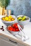 Gray 5-Piece Bowl and Strainer Set - Salad Presentation - 4