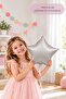 Matte Gray Star Foil Balloon 45 cm - Baby Kids Party Celebration - 3