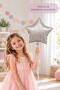 Matte Gray Star Foil Balloon 45 cm - Baby Kids Party Celebration - 4