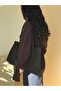 Women's Black Eda Model Suede Large Bag - 3