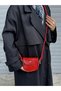 Women's Red Knot Detailed Flap Crossbody Bag Daily Shoulder Bag - 4