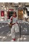 Premium Oversize Striped Knitwear Sweater - Red - 2