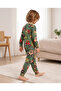 Boy's Tractor Patterned Pajama Set - 4