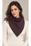 Ethnic Patterned Double-Sided Knitwear Triangle Scarf