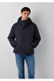 Hooded Navy Blue Puffer Coat Loose Fit / Relaxed Fit 0110833-91564 - 3