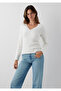 V-Neck Ecru Knitwear Slim Fit 1710911-70057