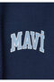 M0611715 Logo Printed Hooded Zippered Men's Sweatshirt Dark Blue - 8