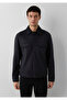 Black Faux Suede Jacket Regular Fit / Normal Cut 0110868-71379 - 4