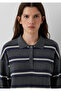 Striped Polo Collar Anthracite Knitwear Regular Fit / Normal Cut 1711026-91733 - 6