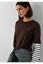 Logo Printed Brown T-Shirt Regular Fit / Normal Cut 1614195-70236