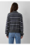 Striped Polo Collar Anthracite Knitwear Regular Fit / Normal Cut 1711026-91733 - 5