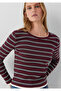 Long Sleeve Striped T-Shirt Fitted / Bodycon Cut 1620174-87982