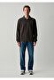 Denim Collar Brown Polo Sweatshirt 0S10669-70219 - 4