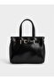 Women's Orchid Model Belt Detailed Adjustable Strap Hand and Shoulder Bag - 3