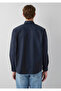 Navy Blue Shirt with Pockets Loose Fit / Relaxed Comfortable Cut 0212126-91564 - 5
