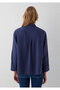 Tencel ™ ) Lyocell Blended Navy Blue Shirt Oversize / Wide Cut 1220468-81617 - 5