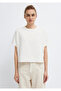 Lace Detailed Ecru T-Shirt Oversize / Wide Cut 1613935-70057 - 5