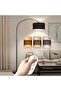 مصباح أرضي منحني بتصميم كلاسيكي من دومويك مع جهاز تحكم عن بعد ومصباح، إضاءة LED قائمة بذاتها