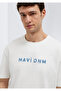 Dnm Ecru T-Shirt Loose Fit / Relaxed Comfortable Cut 0613604-70057 - 2