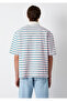 Green Striped Light Pink Polo T-Shirt Relaxed Fit / Comfortable Cut 0613325-70990 - 5