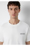 M0613533 Black Printed T-Shirt Men's T-Shirt White - 6