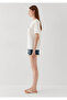 Beaded Fish Detail Ecru T-Shirt Regular Fit / Normal Cut 1614297-70057 - 4