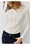 Wool Blend Ecru Sweater Fitted / Bodycon Fit 1710830-70057 - 4