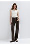 Sky Sky Classic Denim Dark Brown Gabardine Trousers 1010627-A3931