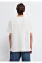Printed Ecru T-Shirt Loose Fit / Comfortable Loose Cut 0613384-80194 - 6