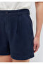 Pile Detailed Navy Blue Shorts 1410262-91598 - 6