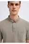Beige Polo T-Shirt with Pockets Regular Fit / Normal Cut 0613465-70352 - 7