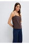 Brown Blouse with Lace Detail 1211486-87181 - 2