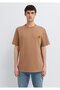 Printed Brown T-Shirt Loose Fit / Relaxed Comfortable Cut 0613623-87011 - 3