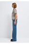 Striped Polo Collar Beige T-Shirt Regular Fit / Normal Cut 1614119-91723 - 5