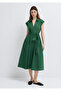 Lace-Up Green Midi Dress 1310871-71892 - 2