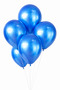 25 Metallic Pearlescent (Dark Blue-White) Mixed Balloons Flying with Helium - 5
