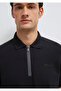 Black Zippered Black Polo Shirt Regular Fit / Normal Cut 0613137-900 - 7