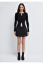 Black Short Skirt with Slit Detail 1410249-900 - 4